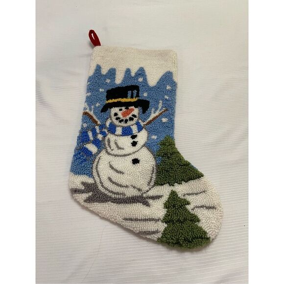 D&F Designs VTG Snowman Stocking - Picture 1 of 6
